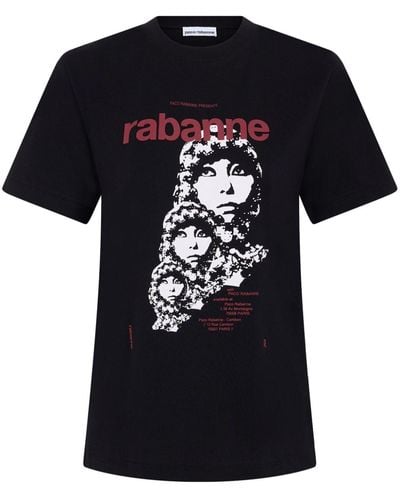 Rabanne T-shirt Met Visconti Print - Zwart