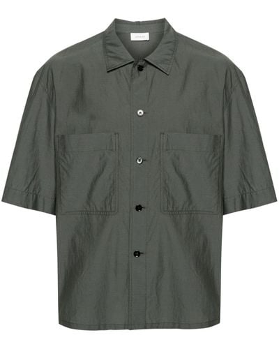 Lemaire Overhemd Met Cropped Mouwen - Groen