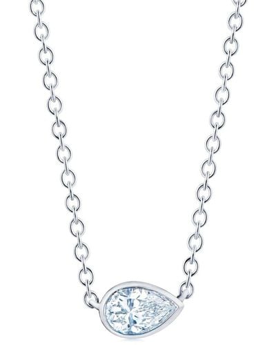 Kwiat Collar en oro blanco de 18kt con diamantes de corte pera