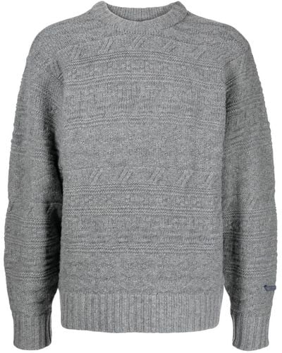 Adererror Logo-patch Chunky-knit Sweater - Gray