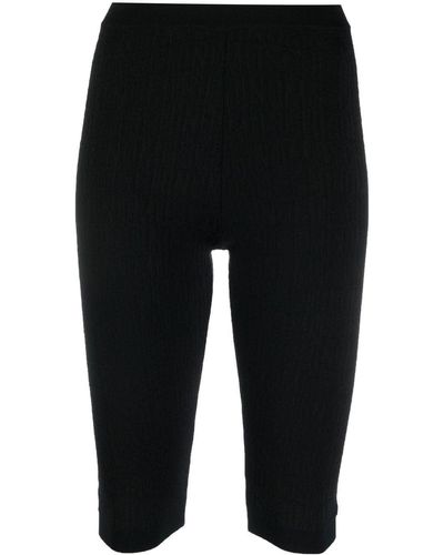 Moschino Logo-jacquard High-waisted leggings - Black