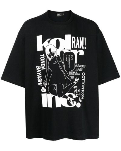Kolor グラフィック Tシャツ - ブラック