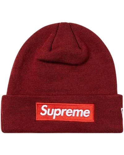 Supreme X New Era bonnet à logo Box - Rouge