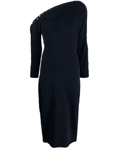 Altuzarra Sequin-embellished Cold-shoulder Dress - Blue