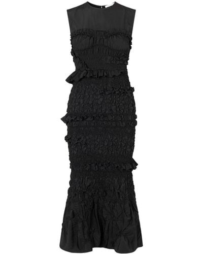 Cecilie Bahnsen Vanda Cotton Midi Dress - Black