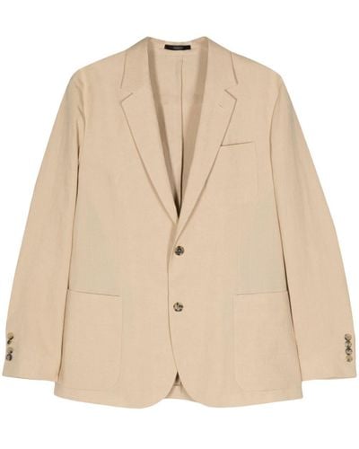 Paul Smith Single-breasted Linen Blazer - Natural