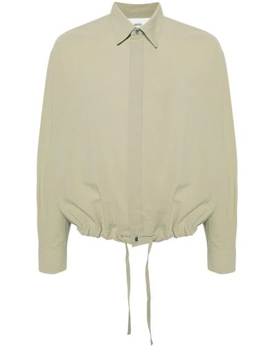 Ami Paris Classic-collar Cotton Shirt - Groen