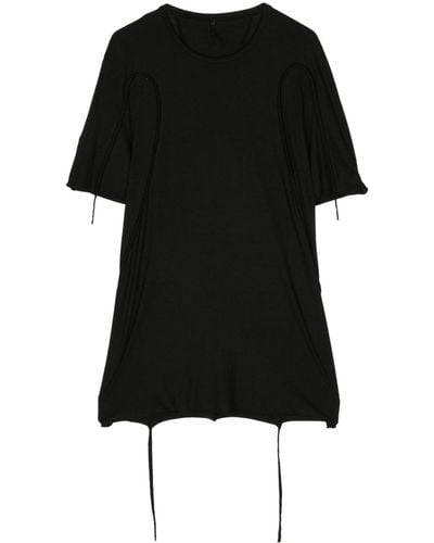 Masnada Strap-detail Cotton T-shirt - Black