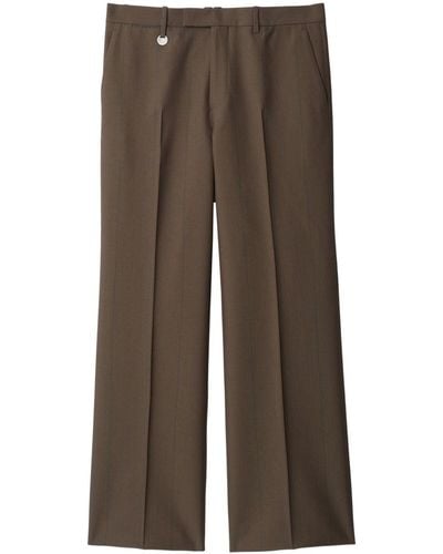 Burberry Wool Tailored Trousers - Brown