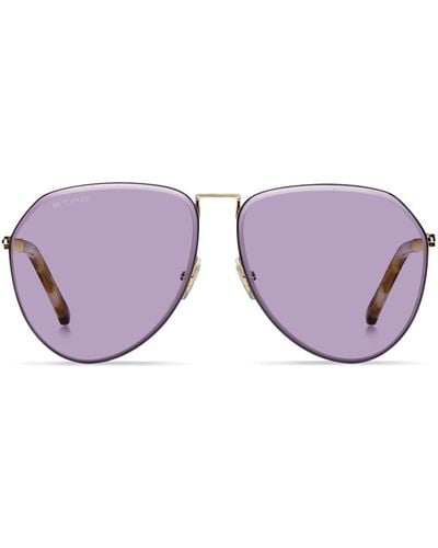 Etro Lunettes de soleil à monture pilote - Violet