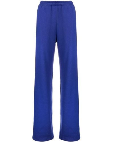 Filippa K Wide Organic-cotton Sweatpants - Blue