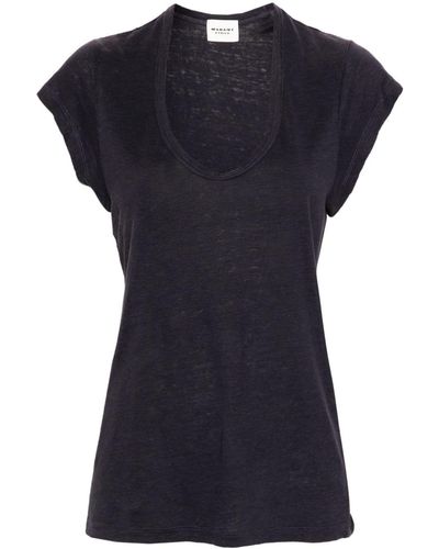 Isabel Marant Zankou Linen T-shirt - Black