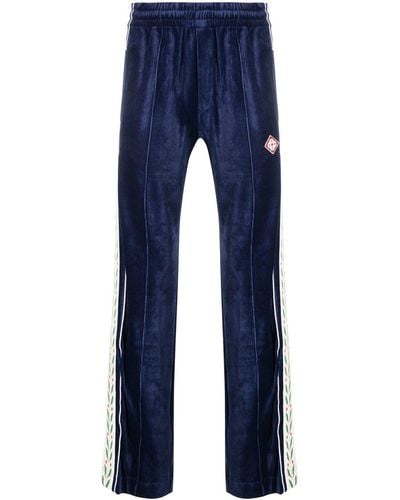 Casablancabrand Side-stripe Laurel Track Pants Blue/multicolour