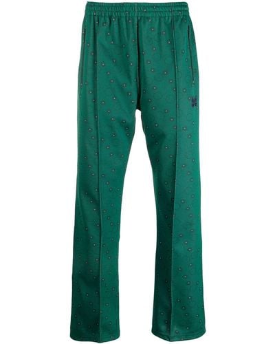 Needles Pintuck Bold-checked Pants - Green