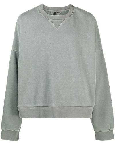 Entire studios Mélange-effect Cotton Sweatshirt - Grey