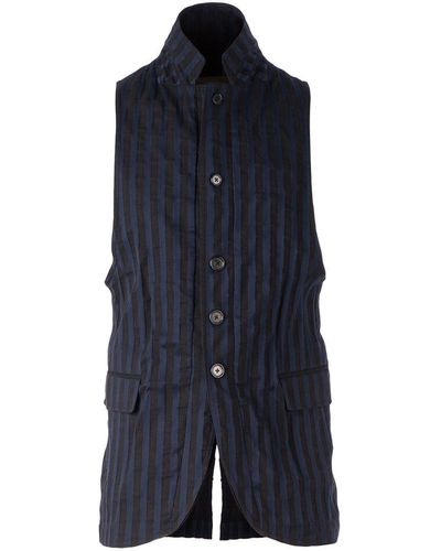 Ann Demeulemeester Striped waistcoat - Blau