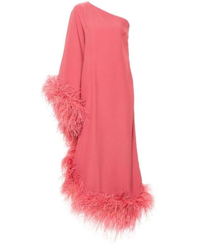 ‎Taller Marmo Ubud Kleid mit Federbesatz - Pink
