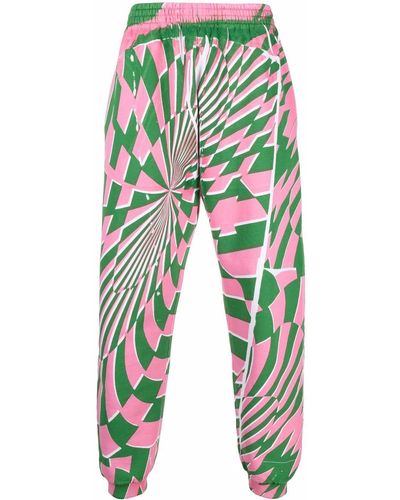 Stella McCartney Pantalones con motivo geométrico de x Ed Curtis - Verde