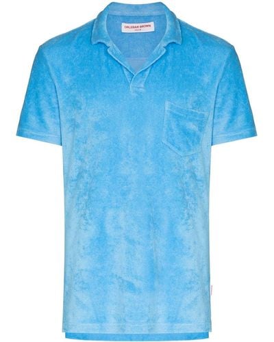 Orlebar Brown Kurzärmeliges Poloshirt - Blau