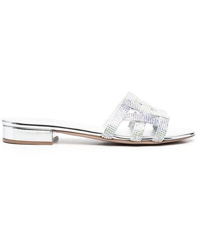 Le Silla Cut-out Detail Sandals - Gray