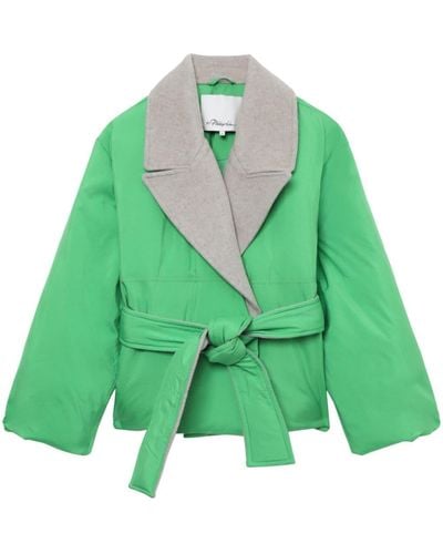 3.1 Phillip Lim Belted Padded Jacket - Green
