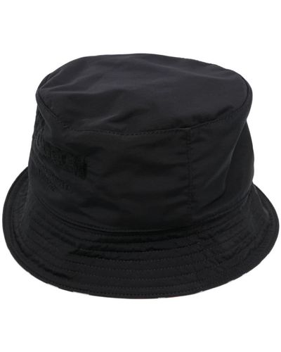 Alexander McQueen Watercolour Graffiti Reversible Bucket Hat - Black