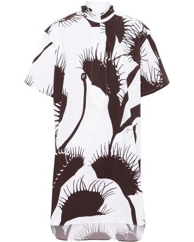 Ferragamo Venus-print Cotton Kaftan - White