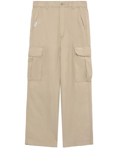 Chocoolate Wide-leg Cotton Cargo Trousers - Natural