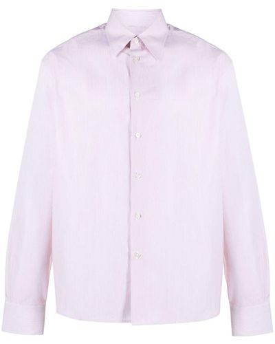 Lanvin Pinstripe-print Cotton Shirt - Pink