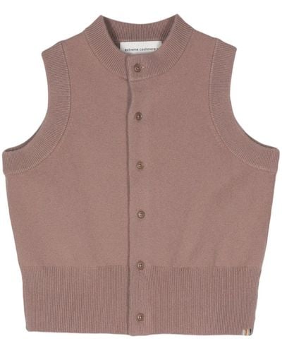 Extreme Cashmere No193 Corset Knitted Top - Brown