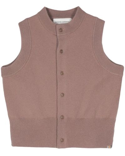 Extreme Cashmere No193 Corset Knitted Top - Brown