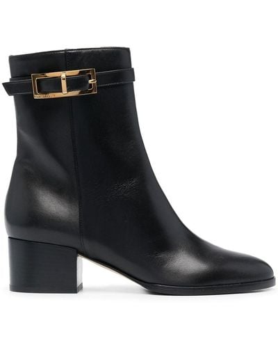 Sergio Rossi 65mm Buckle-detail Heeled Boots - Black