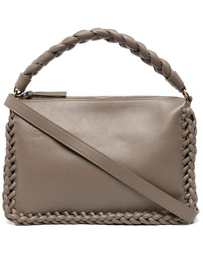 Altuzarra Braided Leather Tote Bag - Gray