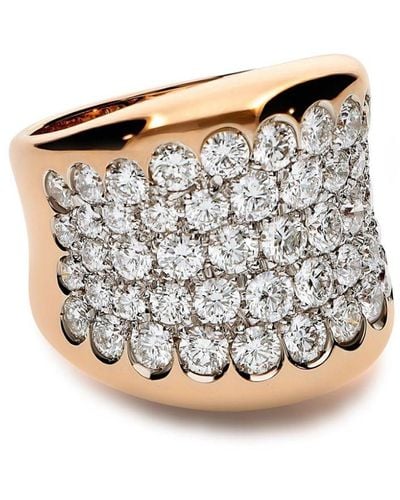 Leo Pizzo 18kt Rose Gold Diamond Pavé Ring - Grey
