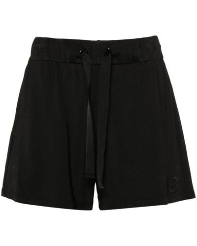 Moncler Shorts mit Logo-Patch - Schwarz