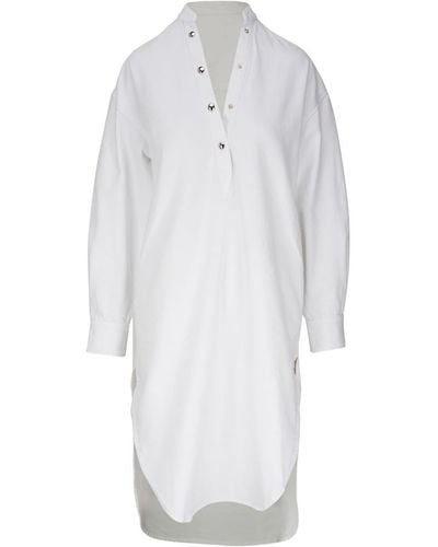Khaite Seffi Hemdkleid aus Denim - Weiß