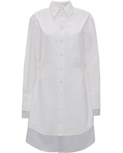 JW Anderson Long-sleeve Short Shirtdress - White