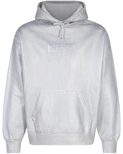 Supreme X MM6 Maison Margiela hoodie à logo - Gris