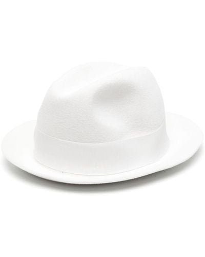 Elie Saab X Borsalino chapeau Nila en feutre - Blanc