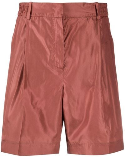 Valentino Garavani High-waisted Silk Shorts - Red