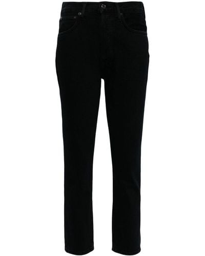 Agolde Riley Cropped Jeans - Black