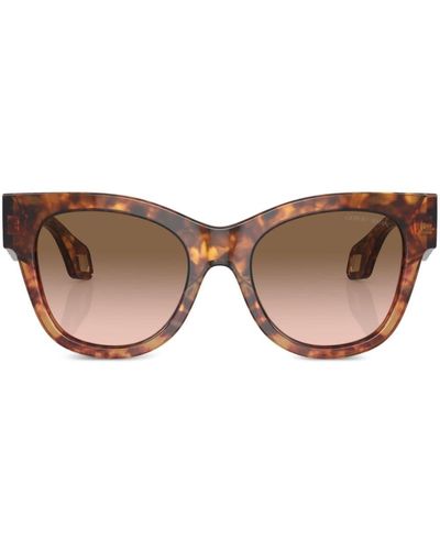 Giorgio Armani Gradient-lens Cat-eye Frame Sunglasses - Brown