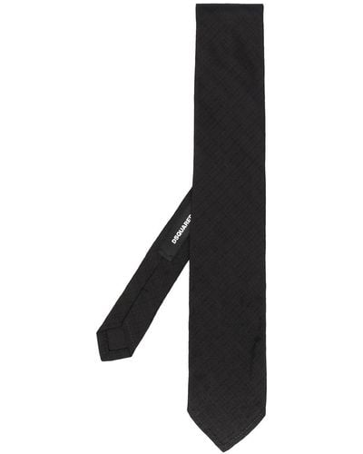 DSquared² Patterned Silk Tie - Black