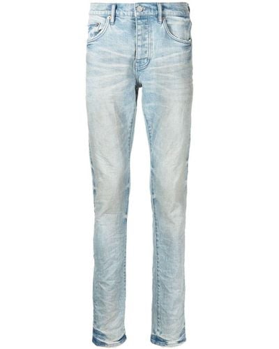 Purple Brand Distressed-detail Slim-fit Jeans - Blue