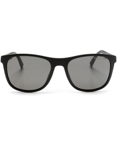 Tommy Hilfiger Eckige Sonnenbrille mit Logo-Prägung - Grau