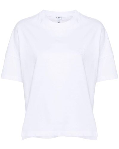 Loewe Embroidered-anagram T-shirt - White
