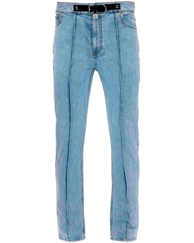 JW Anderson Padlock-fastening Tapered Jeans - Blue