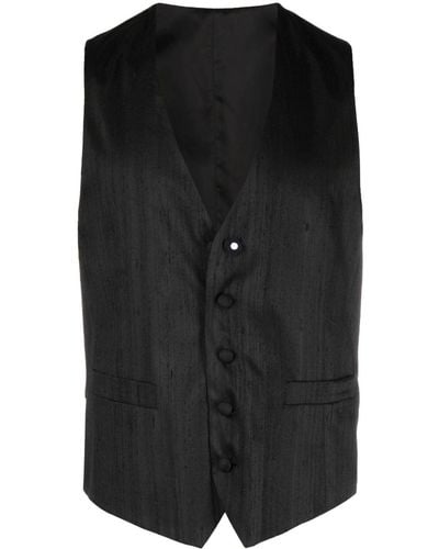 Lardini Logo-patch Waistcoat - Black