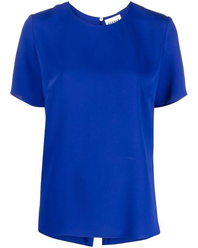 P.A.R.O.S.H. Cady Short-sleeved Blouse - Blue