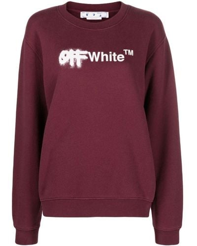Off-White c/o Virgil Abloh Sweater Met Logoprint - Paars